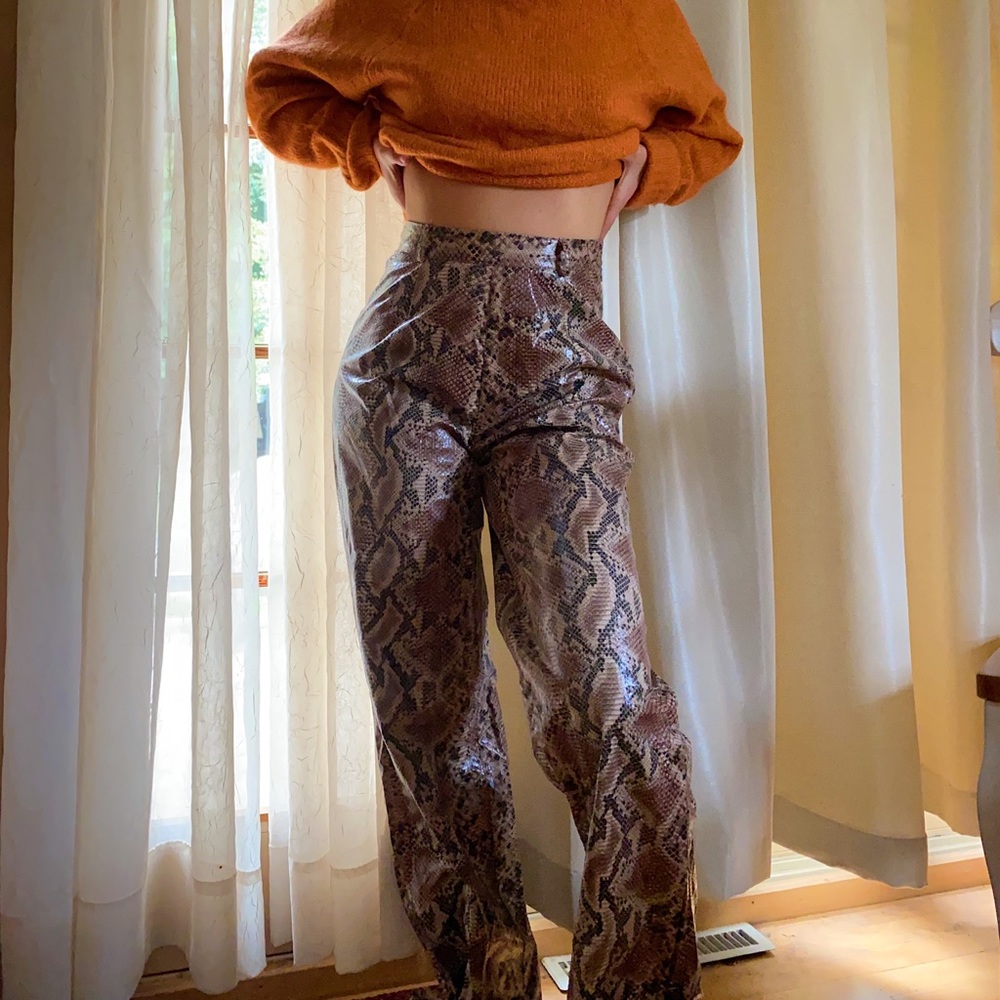 Flare Snakeskin pants